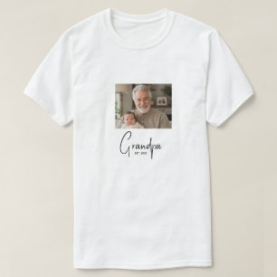 Opa gegründet Geschenk Foto T-Shirt