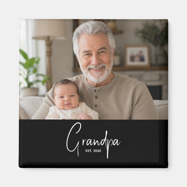 Opa gegründet Geschenk  Magnet (Vorne)