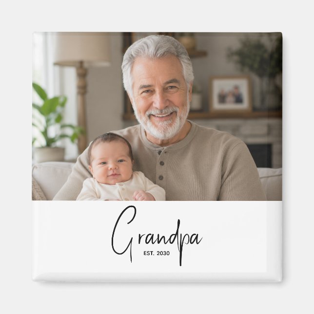 Opa gegründet Geschenk Magnet (Vorne)