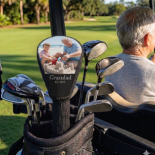 Opa Gegründet Weiß Fett Minimaler Text Foto Golf Headcover