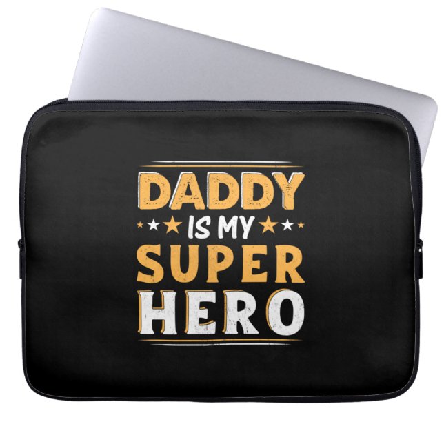 Opa-Geschenk | Daddy ist mein Super-Held Laptopschutzhülle (Vorderseite)
