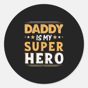 Opa-Geschenk   Daddy ist mein Super-Held Runder Aufkleber