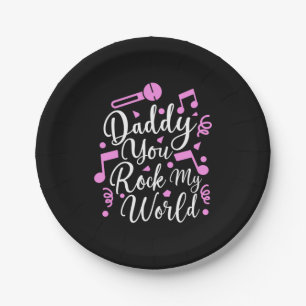 Opa-Geschenk Daddy You Rock My World Pappteller