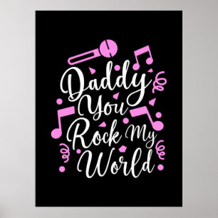Opa-Geschenk   Daddy You Rock My World Poster