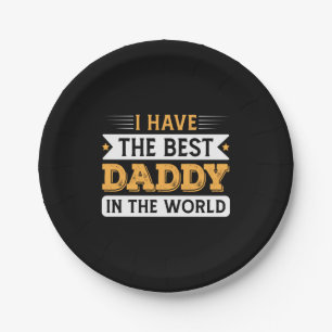 Opa-Geschenk   Ich habe den besten Papa der Welt Pappteller