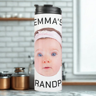Opa-Geschenk, individuelles BabyGesicht, Foto-Gesc Thermosbecher