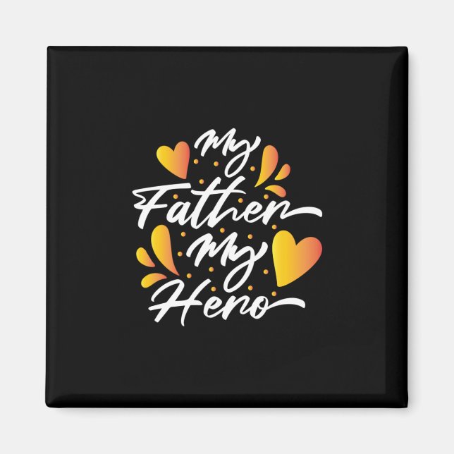 Opa-Geschenk | Mein Vater mein Held Magnet (Vorne)