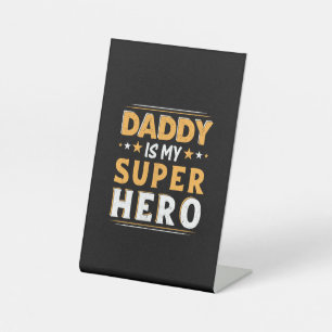 Opa-Geschenk Papa ist mein Superheld Sockelschild