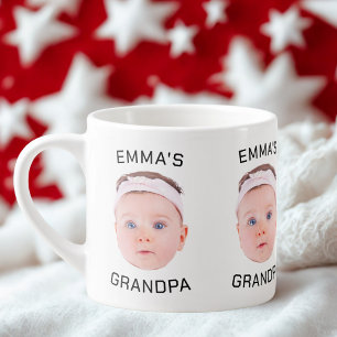 Opa-Geschenk-Tasse, Custom Baby Face, Foto-Geschen Espressotasse