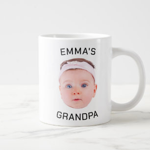 Opa-Geschenk-Tasse, Custom Baby Face, Foto-Geschen Jumbo-Tasse