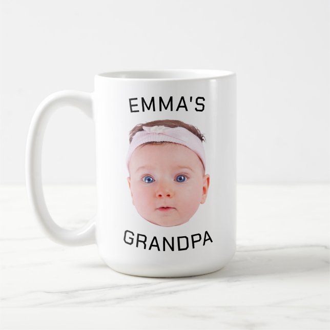Opa-Geschenk-Tasse, Custom Baby Face, Foto-Geschen Kaffeetasse (Links)