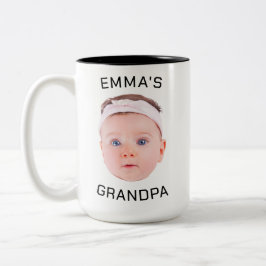 Opa-Geschenk-Tasse, Custom Baby Face, Foto-Geschen Zweifarbige Tasse