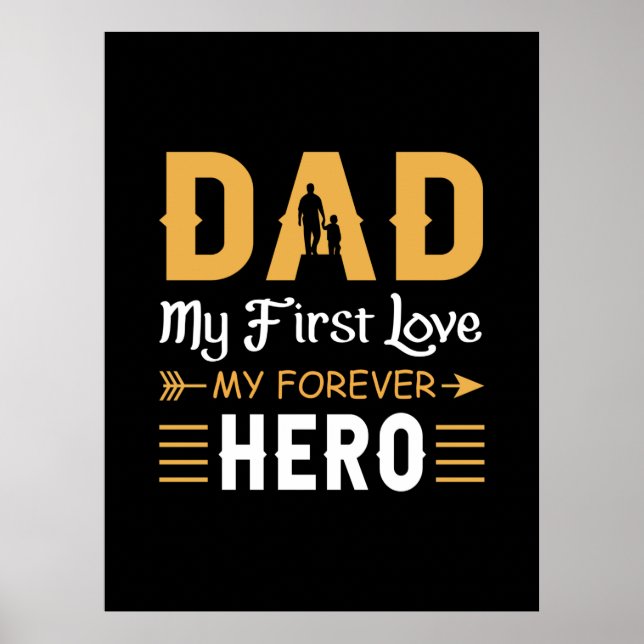 Opa-Geschenk | Vater Mein ewiger Held Poster (Vorne)