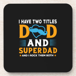 Opa-Geschenk   Vater und Super-Vater Getränkeuntersetzer