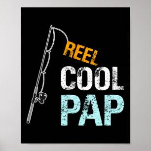 Opa-Geschenk von Enkelin Enkelsohn Reel Cool Pap Poster