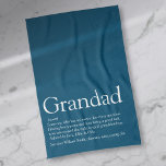 Opa Grandad Papa Definition Modernes Blau Geschirrtuch<br><div class="desc">Personalisieren Sie für Ihren besonderen Großvater, Großvater, Großvater, Papa oder Pop, um ein einzigartiges Geschenk für den Tag, Geburtstage, Weihnachten oder jeden Tag, den Sie gewollt, um zu zeigen, wie viel er für Sie bedeutet. Eine perfekte Art, ihm zu zeigen, wie phantastisch er jeden Tag ist. Sie können den Hintergrund...</div>