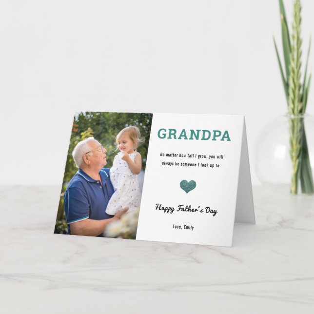 Opa Grandad Vathers Day niedliches Foto Karte (Vorderseite)