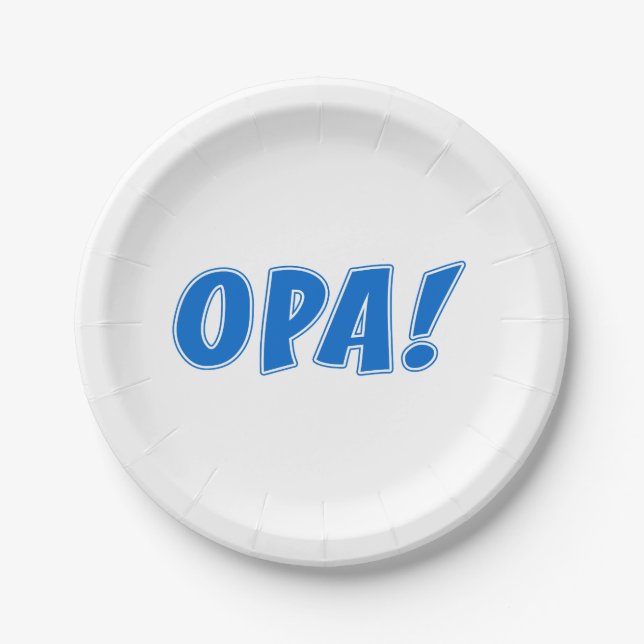 Opa Gria Celebration Pappteller (Vorderseite)