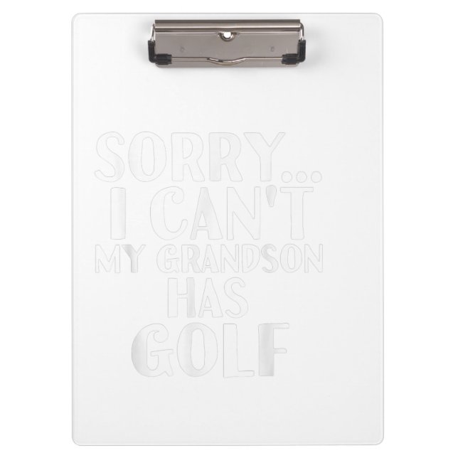 Opa Großmutter mein Enkel hat ein Golfgeschenk Klemmbrett (Vorderseite)