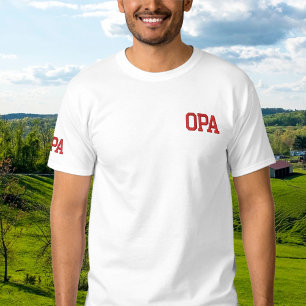 Opa - Großvater Besticktes T-Shirt