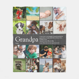 Opa Großvater Definition Foto Grau Fleecedecke
