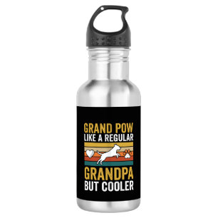 Opa Großvater Hunde Liebhaber Retro Edelstahlflasche