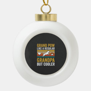 Opa Großvater Hunde Liebhaber Retro Keramik Kugel-Ornament