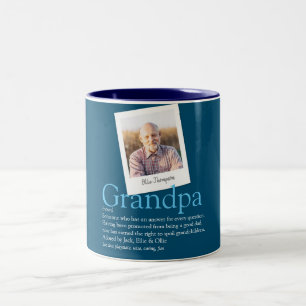 Opa Großvater Papa Definition Foto Blau Zweifarbige Tasse