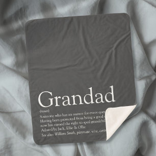 Opa Großvater Papa Definition Modern Lustig Grau Sherpadecke
