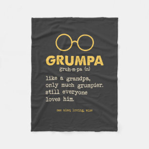 Opa - Grumpa - Definition Fleecedecke