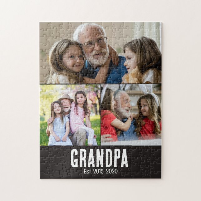 Opa gründete schwarzes Grunge-Script 3 Foto (Vertikal)