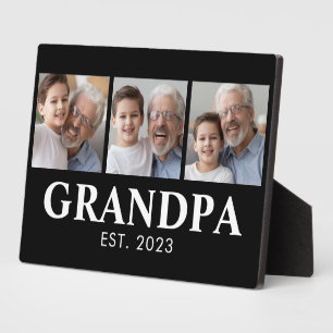 Opa hat den Großelterntag-Photo eingerichtet Fotoplatte