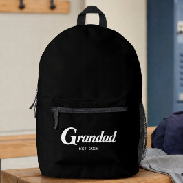 Opa hat einen neuen Opa-Geschenk etabliert Bedruckter Rucksack