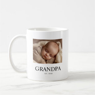 Opa hat Schwarz-Weiß-Modernes Foto gegründet Kaffeetasse