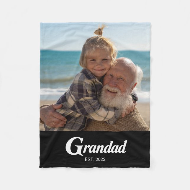 Opa hat Spaß etabliert Fett Foto Fleecedecke (Vorderseite)
