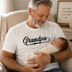 Opa hat Typografie gegründet Neues Opa-Geschenk T-Shirt
