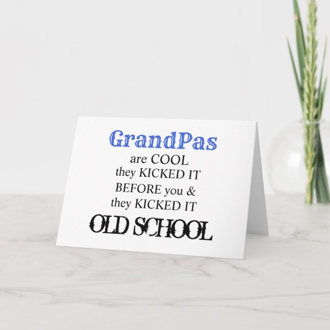 Opa ist das cool beste niedliche Zitat der alten S Karte (Vorderseite)