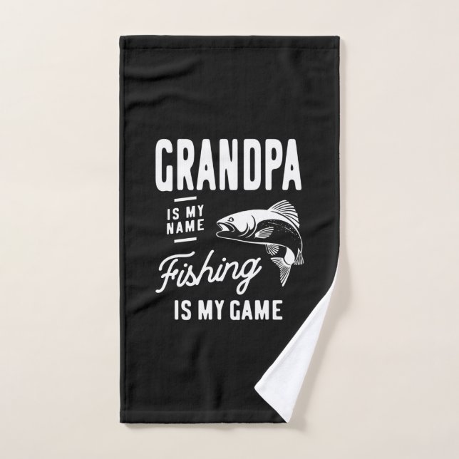 Opa ist mein Name Fischen ist mein Game-Geschenk Handtuch (Handtuch)