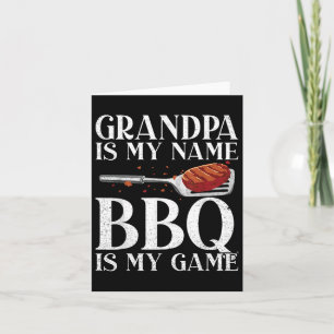 Opa ist mein Name Grillen ist mein Spiel Barbecue  Karte