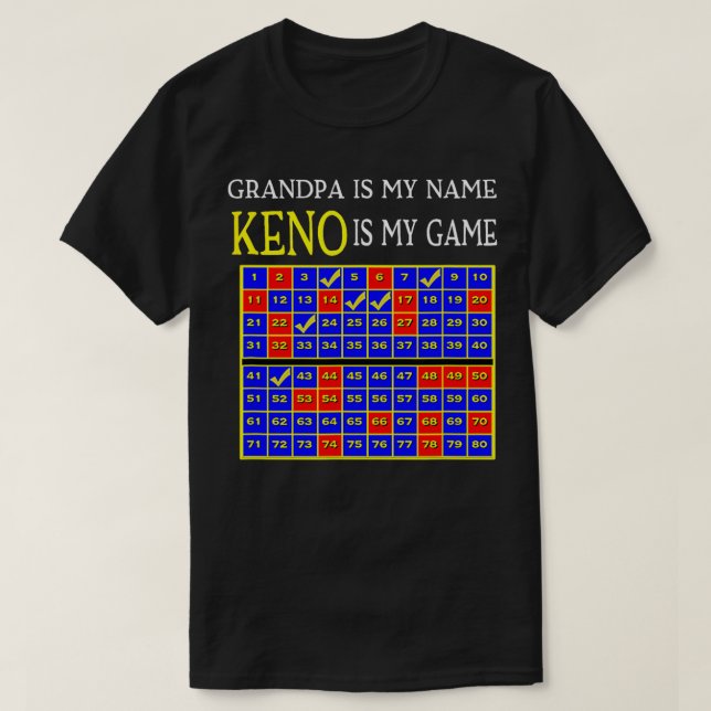 Opa ist mein Name Keno ist mein Game Großvater Ken T-Shirt (Design vorne)