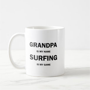 Opa ist mein Name Surfen ist mein Shirt Kaffeetasse