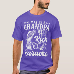 Opa Karaoke Sänger Bar Musikliebhaber Familie T-Shirt