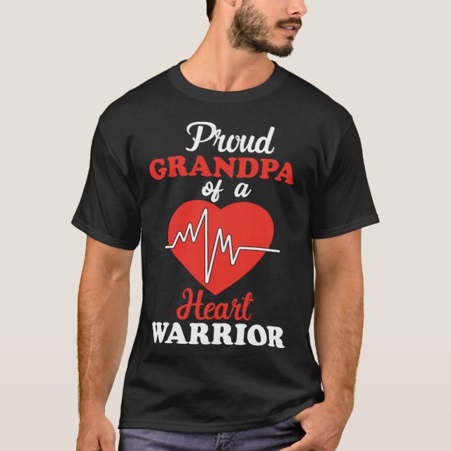 Opa Kongenitale Herzfehler Krieger CHD Awaren T-Shirt (Vorderseite)
