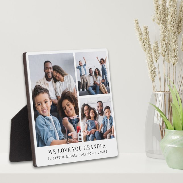 Opa Liebe Sie 3 Foto Collage Fotoplatte (Von Creator hochgeladen)