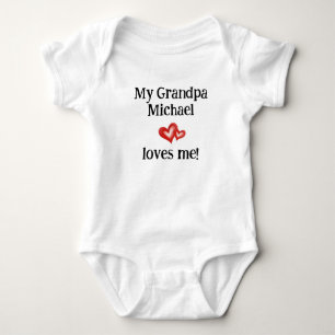 Opa liebt mich, individuelles Geschenk von Opa, Baby Strampler