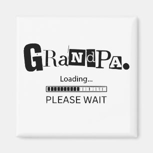 Opa Loading Lustiger Schwangerschafts-Offenbarungs Magnet