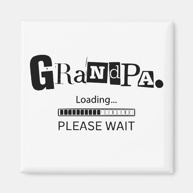 Opa Loading Lustiger Schwangerschafts-Offenbarungs Magnet (Vorne)