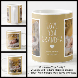 Opa Love You Fotos Modern Mustard C86 White Kaffeetasse