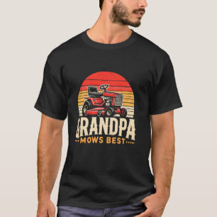 Opa mäht besten Rasen mähenden Rasenmäher Gartenba T-Shirt