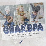 Opa Man Myth Legend 3 Foto Jigsaw Puzzle<br><div class="desc">Niedliches Großvater-Puzzle mit 3 Familienbildern, die Sie durch Ihre eigenen ersetzen können, der Titel "Großvater", ein personalisiertes Sprichwort, das "den Mann, den Mythos, die Legende" und die Enkel-Namen liest.</div>